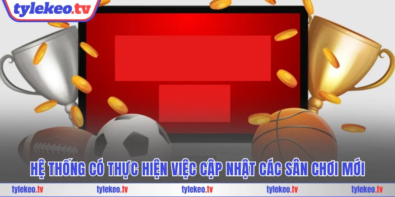 Hệ thống có thực hiện việc cập nhật các sân chơi mới