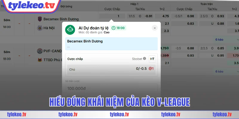 Hiểu đúng khái niệm của kèo V-League