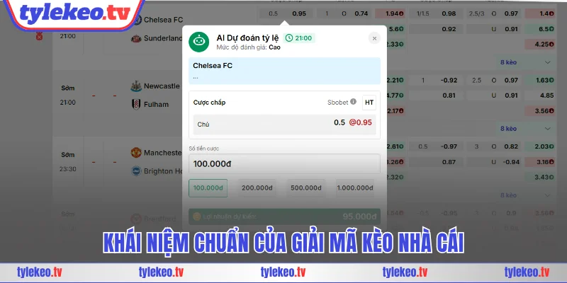 Khái niệm chuẩn của giải mã kèo nhà cái